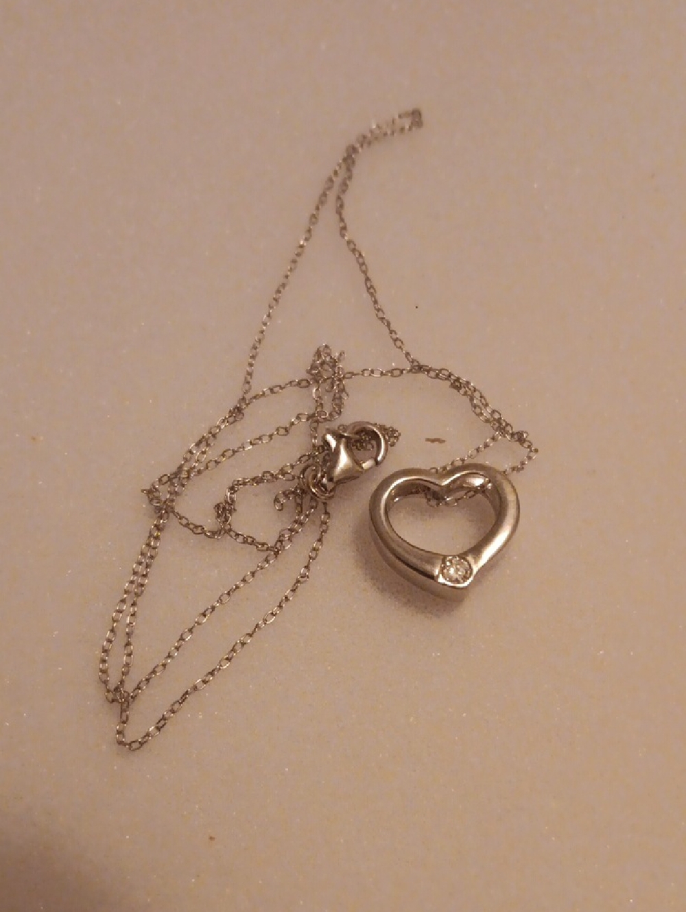 Luxuriant Lab Grown Diamond G-H SI 0.10 ctw Heart Pendant Necklace in Rhodium
